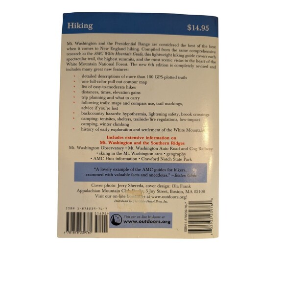 Hiking Guide to Mount Washington & the Presidential Range, 6th - ACCEPTABLE - Picture 2 of 2